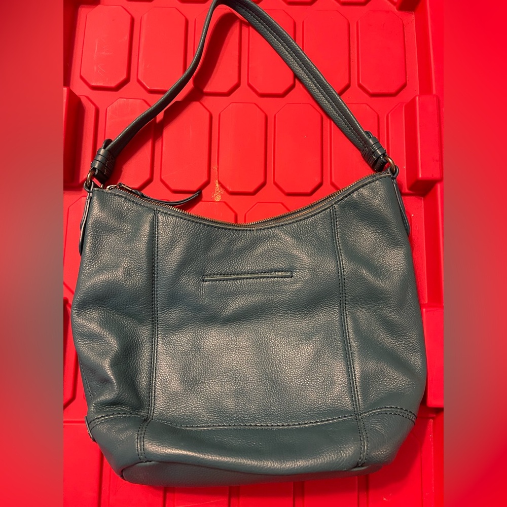 The Sak Teal Leather Shoulder Bag